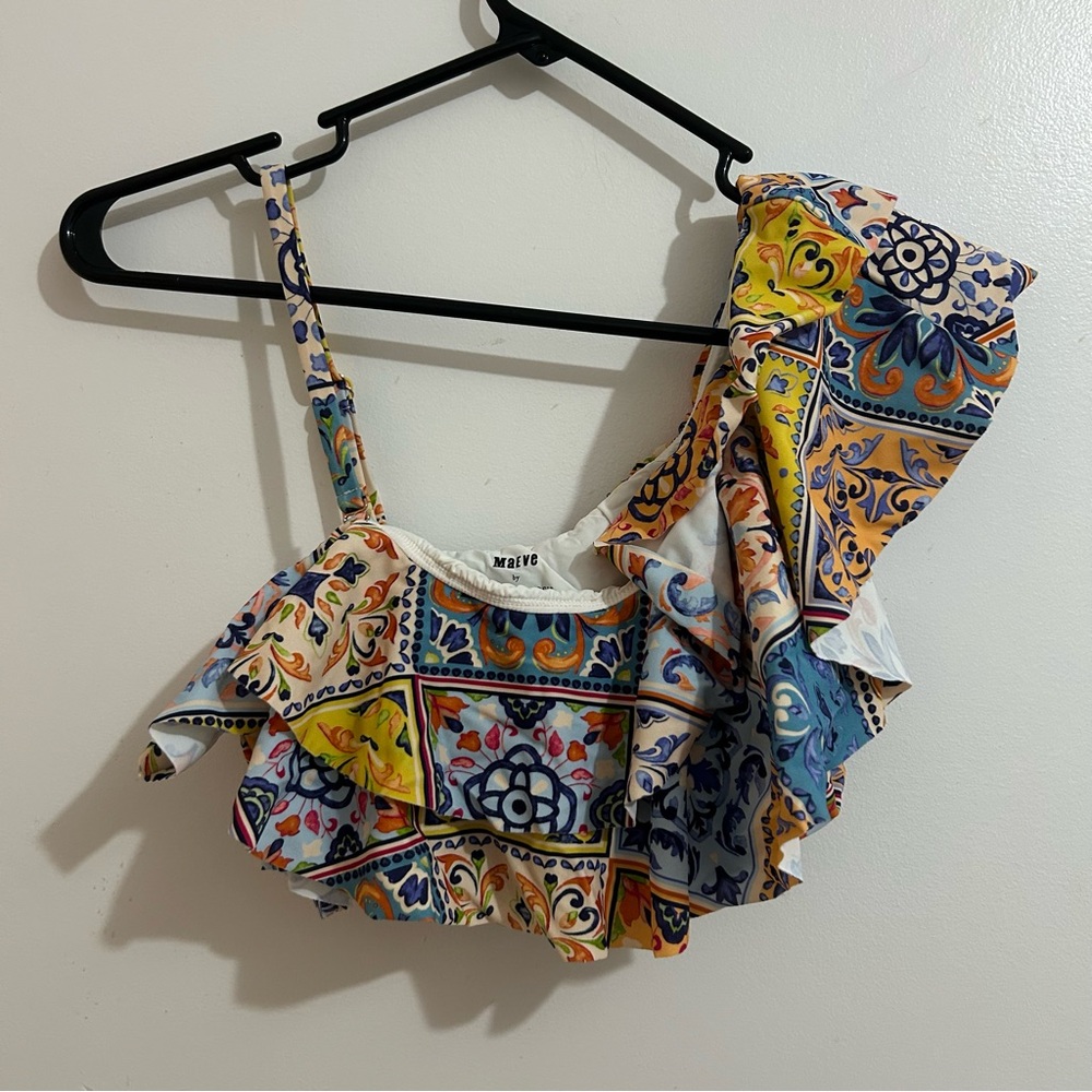 Women’s Maeve By Anthropologie Multi-Color Shoreside Bikini Top Size Medium
